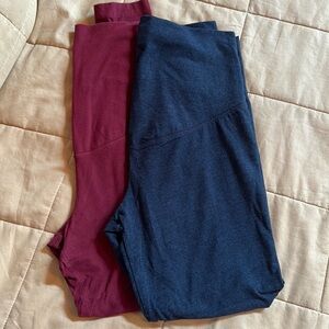 2 pairs maternity leggings